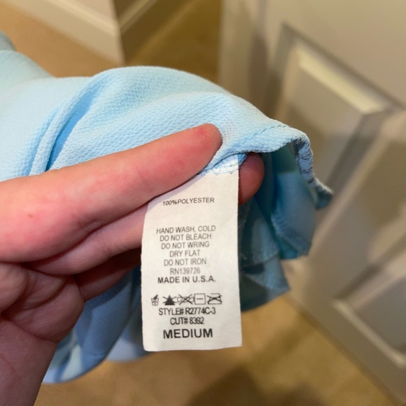 Light Blue Strapless Romper - Picture 5 of 5